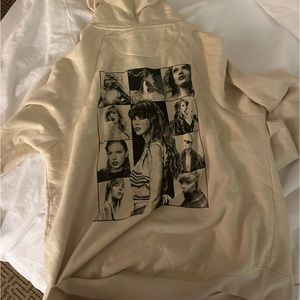 Taylor Swift Eras Tour Hoodie Beige L